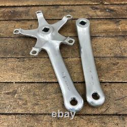 Vintage Campagnolo Crank Set 170 mm Double Square Taper 135 BCD Italy Eroica