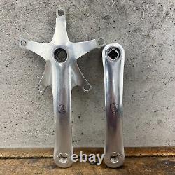 Vintage Campagnolo Crank Set 170 mm Double Square Taper 135 BCD Italy Eroica A1