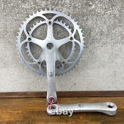 Vintage Campagnolo Crank Set 172.5 mm Double 135 BCD 39T 52T Rings Alloy Race