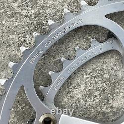 Vintage Campagnolo Crank Set 172.5 mm Double 135 BCD 39T 52T Rings Alloy Race