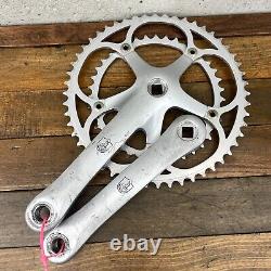 Vintage Campagnolo Crank Set 172.5 mm Double 135 BCD 39T 52T Rings Alloy Race