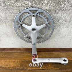 Vintage Campagnolo Crank Set 172.5 mm Double 135 BCD 39T 52T Rings Alloy Race