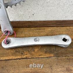 Vintage Campagnolo Crank Set 172.5 mm Double 135 BCD 39T 52T Rings Alloy Race
