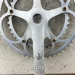 Vintage Campagnolo Crank Set 172.5 mm Double 135 BCD 39T 52T Rings Alloy Race
