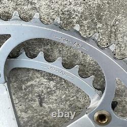 Vintage Campagnolo Crank Set 172.5 mm Double 135 BCD 39T 52T Rings Alloy Race