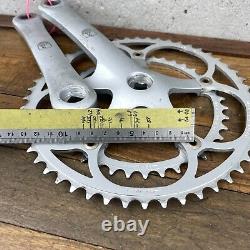 Vintage Campagnolo Crank Set 172.5 mm Double 135 BCD 39T 52T Rings Alloy Race