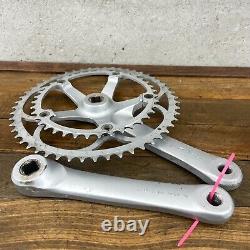 Vintage Campagnolo Crank Set 172.5 mm Double 135 BCD 39T 52T Rings Alloy Race
