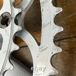 Vintage Campagnolo Crank Set 172.5 mm Double 135 BCD 39T 52T Rings Alloy Race