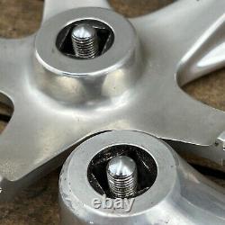 Vintage Campagnolo Crank Set 172.5 mm Double Square Taper 135 BCD Italy Caps
