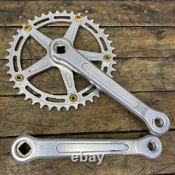 Vintage Campagnolo Crank Set Single Old Road BMX 80s 170mm 42t New Gold Bolts