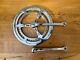 Vintage Campagnolo Gran Sport Steel Crank Set 3 Arm Double With Chain Guard 1972