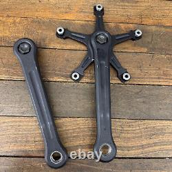 Vintage Campagnolo PISTA Crank Set 170 mm 144 Old School BMX 82 83 Track Black