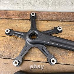 Vintage Campagnolo PISTA Crank Set 170 mm 144 Old School BMX 82 83 Track Black