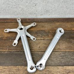 Vintage Campagnolo Pista Crank Set Track 180 mm 151 BCD Single Campy Cranks