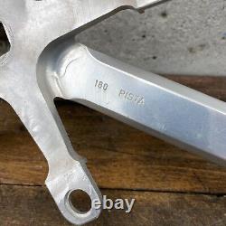 Vintage Campagnolo Pista Crank Set Track 180 mm 151 BCD Single Campy Cranks