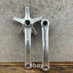 Vintage Campagnolo Racing T Crank Set Triple 175 mm 74 135 BCD Italy 554 Cranks