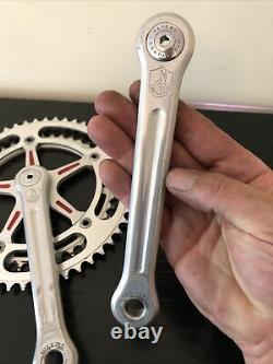 Vintage Campagnolo Record Chainset Crank Set 52 42 170mm Arms Square Taper Mint
