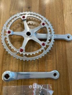 Vintage Campagnolo Record Crank Set 144 BCD 170 mm 1970s Strada Eroica Cranks