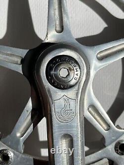 Vintage Campagnolo Record Crank Set 144 BCD 170 mm 1970s Strada Eroica Cranks