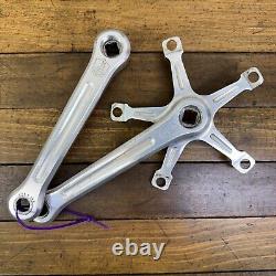 Vintage Campagnolo Record Crank Set 144 BCD 1973 3 Silver 170 mm Double Race