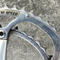 Vintage Campagnolo Record Crank Set Double 175 mm 135 BCD Italy Race Eroica A4