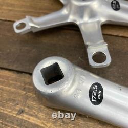 Vintage Campagnolo Record Crank Set Ultra Drive 172.5 mm NOS 135 BCD Italy 10s