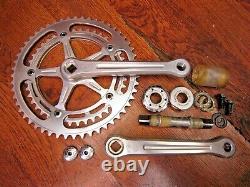 Vintage Campagnolo Super Record 170l 52/42t Fluted Crank Set & English Bb