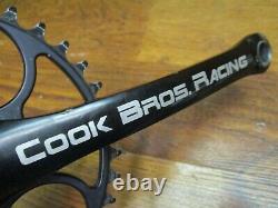 Vintage Cook Bros Racing 175l 35t Square Taper Crank Set Black