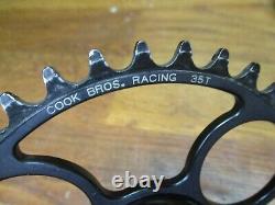 Vintage Cook Bros Racing 175l 35t Square Taper Crank Set Black