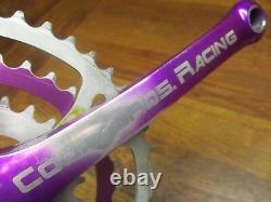 Vintage Cook Bros Racing 175l 94/58 Bcd 44/34/24t Crank Set Purple Anodized