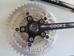 Vintage Cook Brothers Racing Crankset with 46,36,26 chain rings