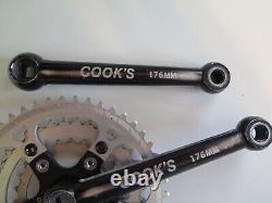 Vintage Cook Brothers Racing Crankset with 46,36,26 chain rings