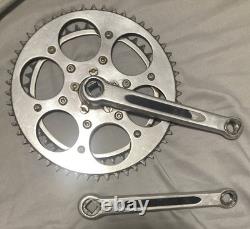 Vintage Crank Set 170 mm TA Lambert BCD MTB Klunker Double 52t 42t France