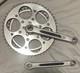 Vintage Crank Set 170 Mm Ta Lambert Bcd Mtb Klunker Double 52t 42t France