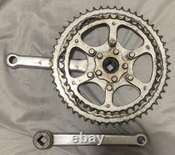 Vintage Crank Set 170 mm TA Lambert BCD MTB Klunker Double 52t 42t France