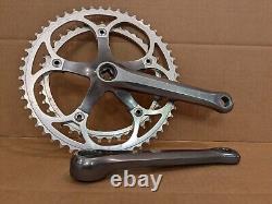 Vintage Gunmetal Suntour Superbe Pro Crankset 52 42t 165mm Road Bike Crank Set