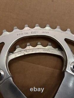 Vintage Gunmetal Suntour Superbe Pro Crankset 52 42t 165mm Road Bike Crank Set