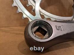 Vintage Gunmetal Suntour Superbe Pro Crankset 52 42t 165mm Road Bike Crank Set