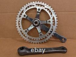 Vintage Gunmetal Suntour Superbe Pro Crankset 52 42t 165mm Road Bike Crank Set