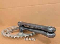 Vintage Gunmetal Suntour Superbe Pro Crankset 52 42t 165mm Road Bike Crank Set