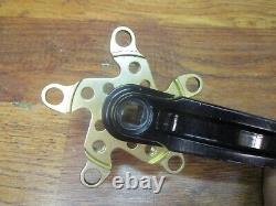 Vintage Kooka 175l 94/58 Bcd Square Taper Crank Arm Set Black & Gold