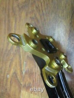 Vintage Kooka 175l 94/58 Bcd Square Taper Crank Arm Set Black & Gold