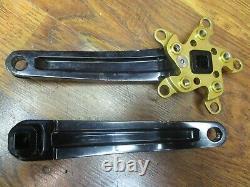 Vintage Kooka 175l 94/58 Bcd Square Taper Crank Arm Set Black & Gold