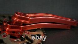 Vintage Kooka Red MTB crankset with REAL chainrings 175mm triple crank set. RARE
