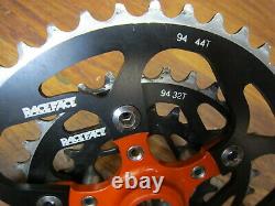 Vintage Race Face 175l 44/32/22t Square Taper Triple Crank Set Orange