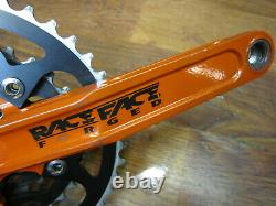 Vintage Race Face 175l 44/32/22t Square Taper Triple Crank Set Orange