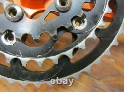 Vintage Race Face 175l 44/32/22t Square Taper Triple Crank Set Orange