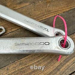 Vintage Shimano 600 FC-6207 Crank Set 165 mm Double 130 Road Pantograph A4