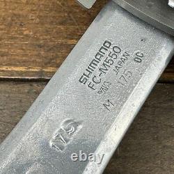 Vintage Shimano Deore LX Crank Set FC-M550 mm 175 74 110 BCD Triple Chain Guard