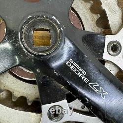 Vintage Shimano Deore LX FC-M560 Crank Set 175 mm 74 110 BCD Triple Black MTB A8
